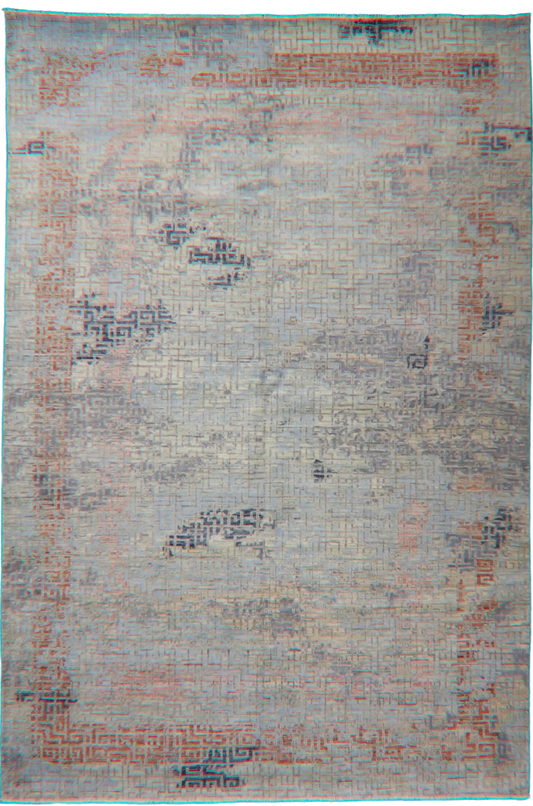 Afghan Mamluk Transitional Rug 6.8 x 9.9 | Hand-Woven Wool