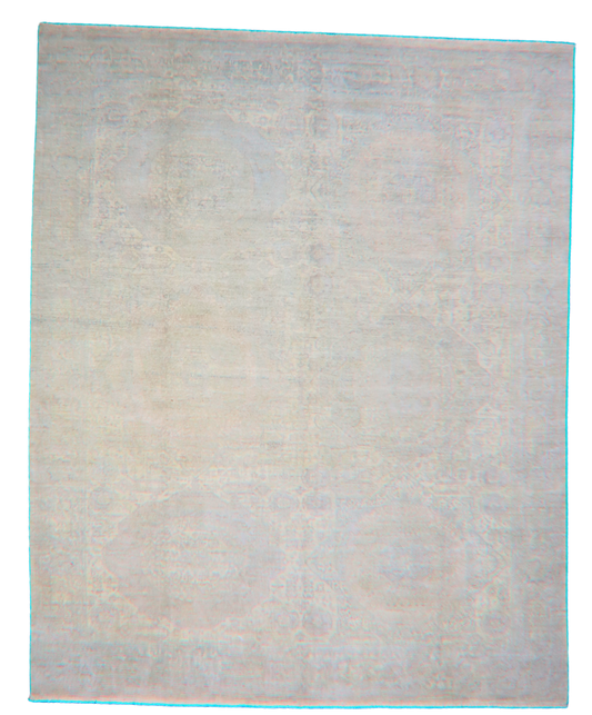 Whispered Elegance - Peshawar Rug from Afghanistan (8 × 9.11 ft) - 4