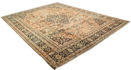 Elegant Restraint - Antique Mahal Rug from Persia (10.3 × 13.7 ft) - 1679