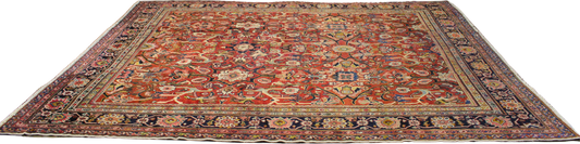 Majestic Intricacy - Antique Mahal Rug from Persia (10.8 × 13.1 ft) - 1714