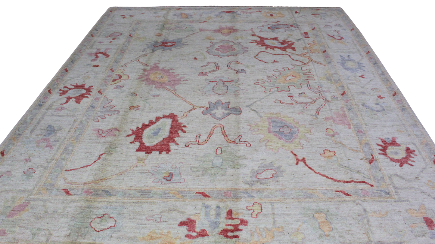 Soft Geometry & Pastel Grace - Oushak Rug
