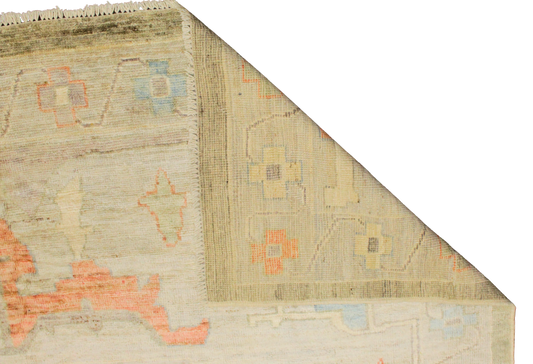 Nomadic Reverie - Oushak Afghan Rug (10.5 × 13.7 ft) - 2777