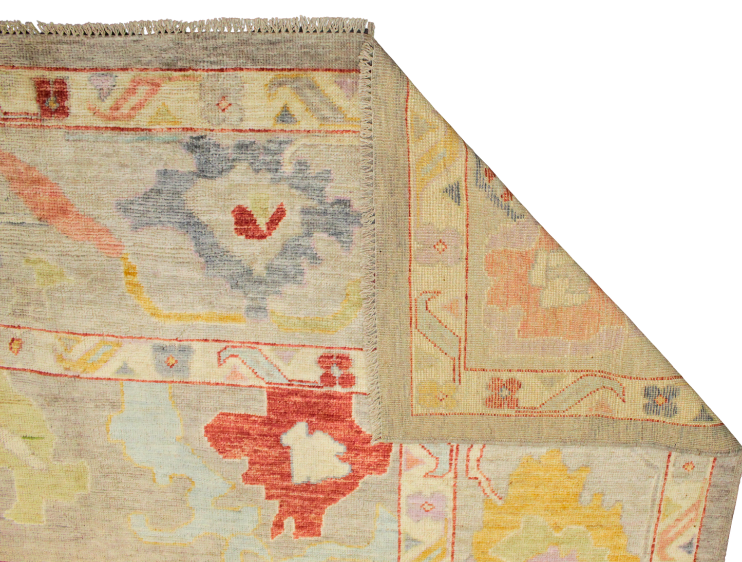 Hand-knotted oversized wool rug