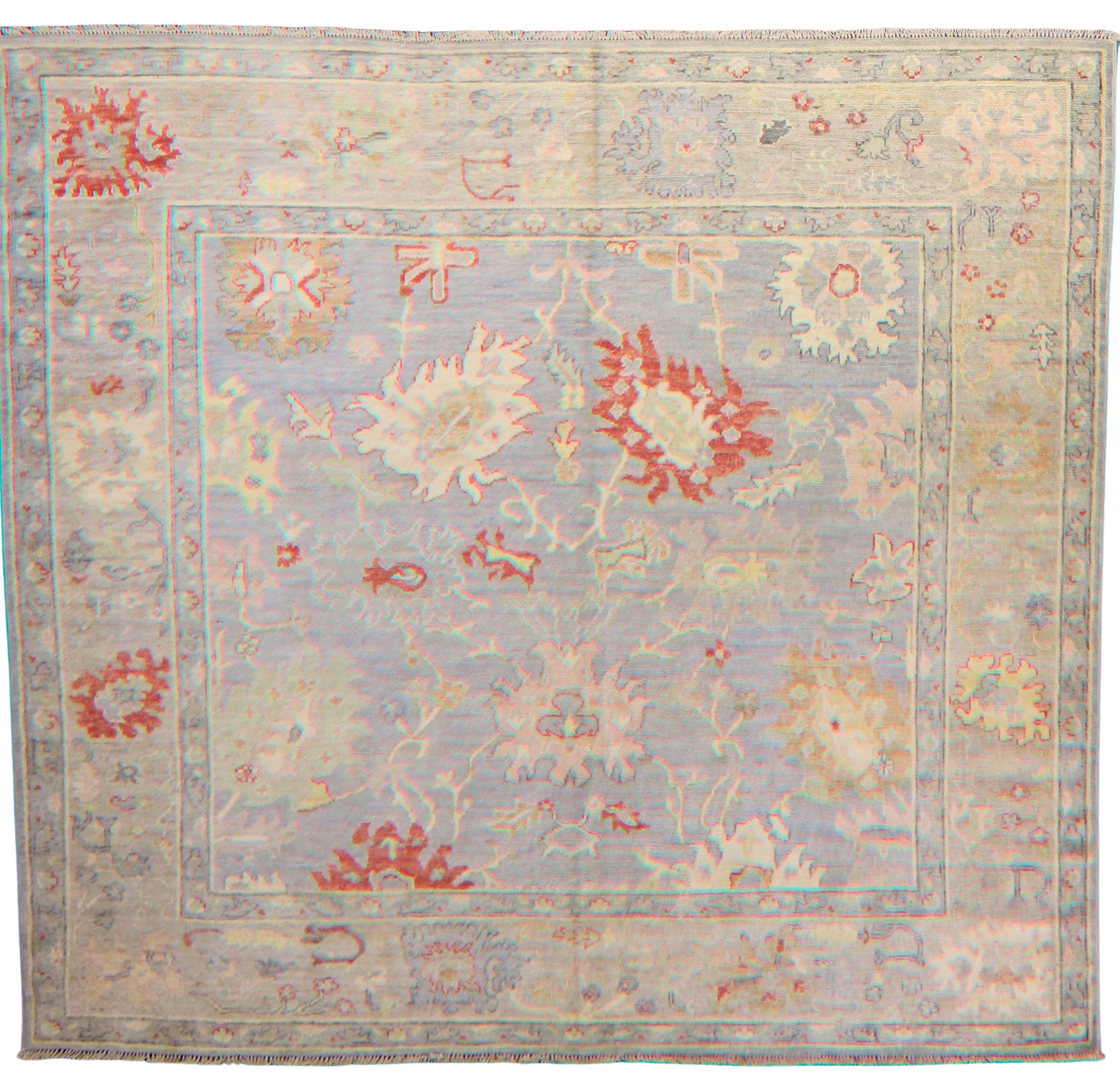 Sunset Garden - Oushak Rug from Afghanistan (7.9 × 8.1 ft) - 1000