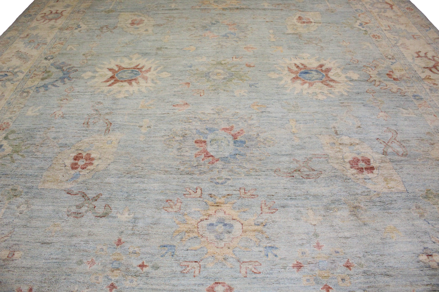 Whispers of the Sky - 12′ × 15′6″ Afghan Oushak Rug - 2806