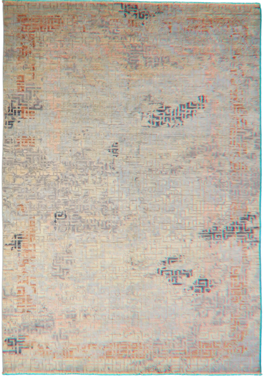 Mamluk Afghan Transitional Rug 5'2" x 7'11" | Hand-Knotted