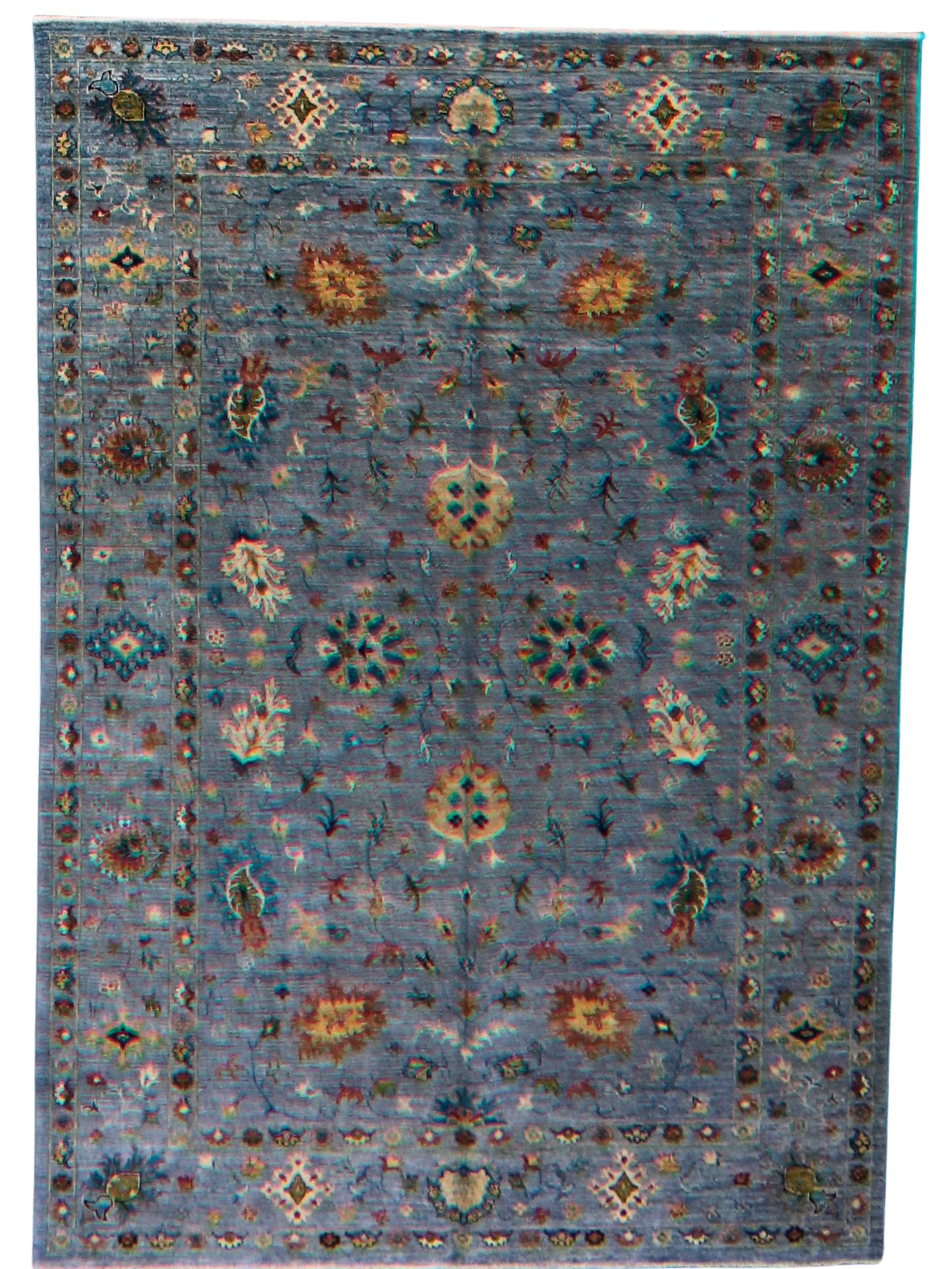 Twilight Blossom - Fine Afghan Rug (5.6 × 8 ft) - 2