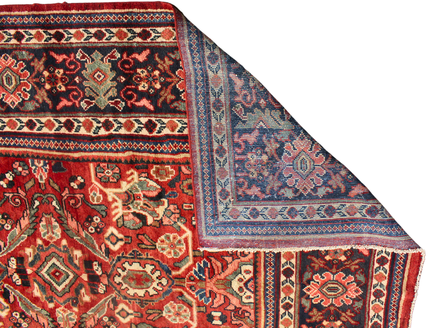 Architectural Rhythm - Antique Mahal Rug from Persia (10.9 × 15.7 ft) - 1737