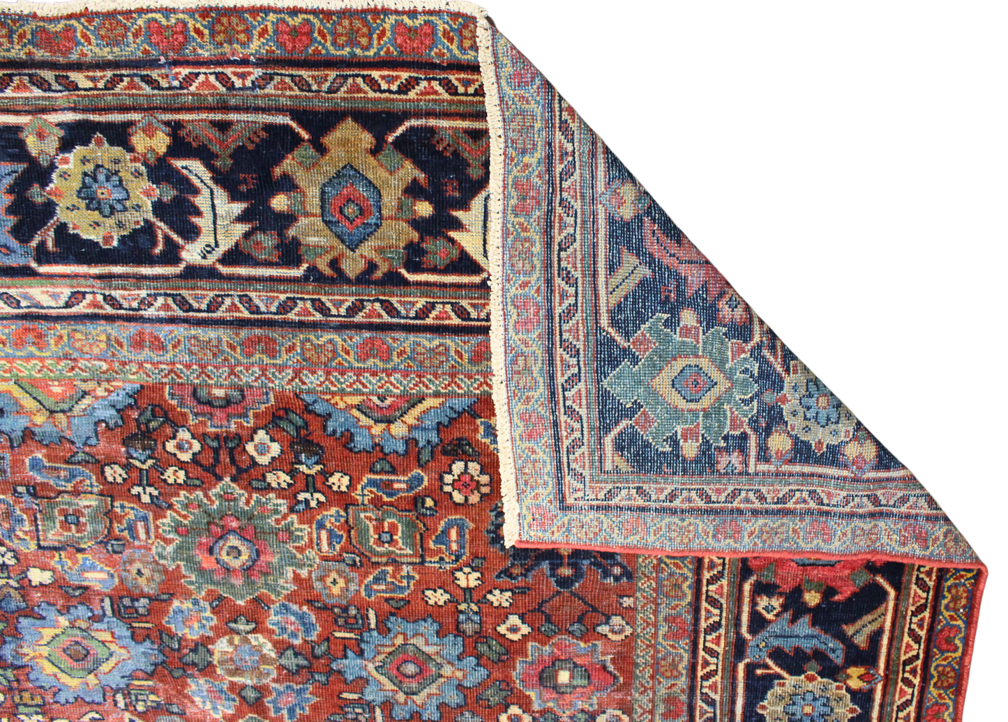 Field of Jewels - Antique Mahal Rug from Persia (10.9 × 16.4 ft) - 1742