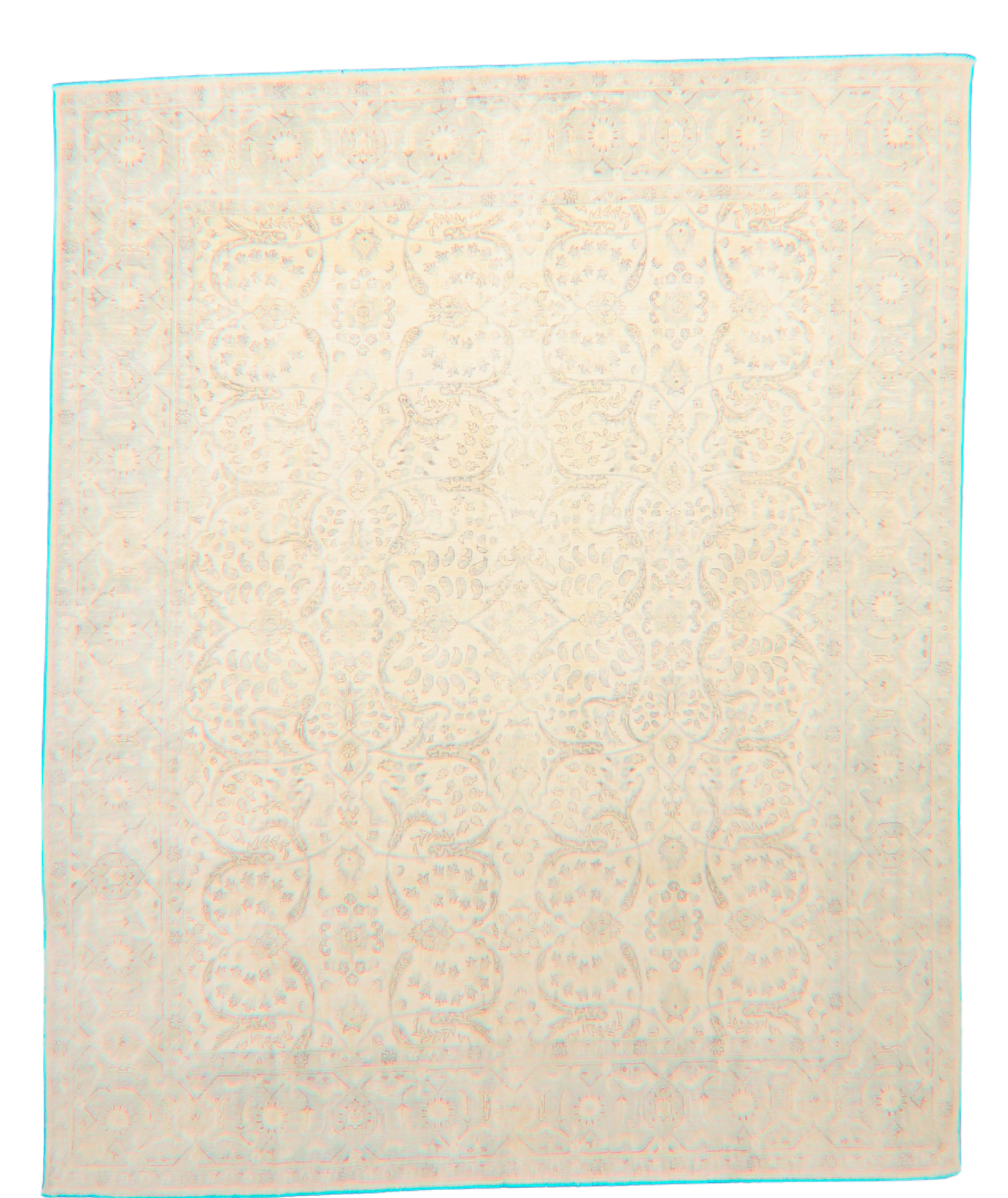 Ivory Lacework - Hand-Knotted Ariana Rug from Afghanistan (7.9 × 9.5 ft) - 18