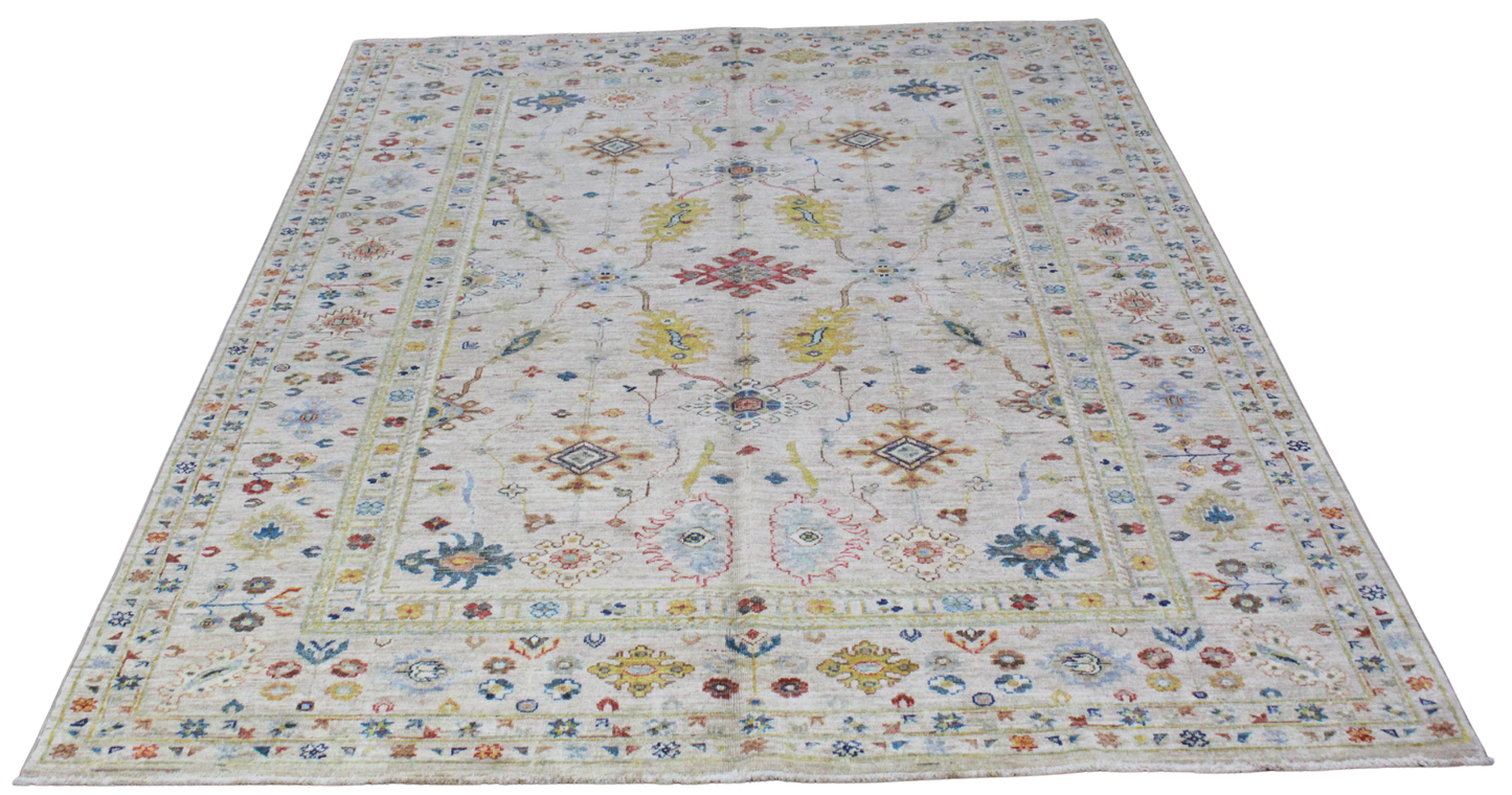 Jewel-Toned Balance - Fine Afghan Rug (5.6 × 8 ft) - 5