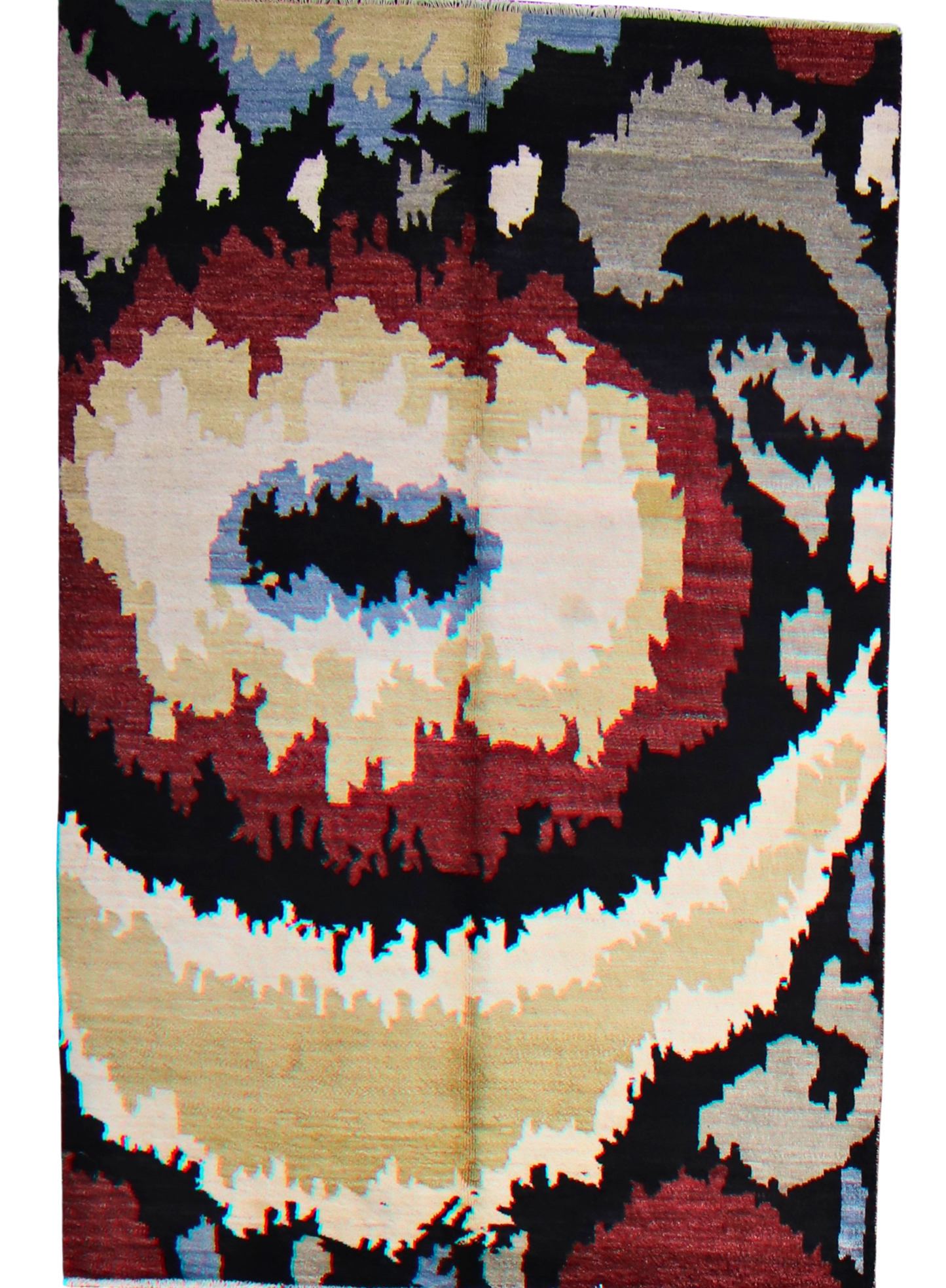 Bold Vision - Hand-Knotted Ikat Rug from Afghanistan (6.6 × 8.3 ft) - 8
