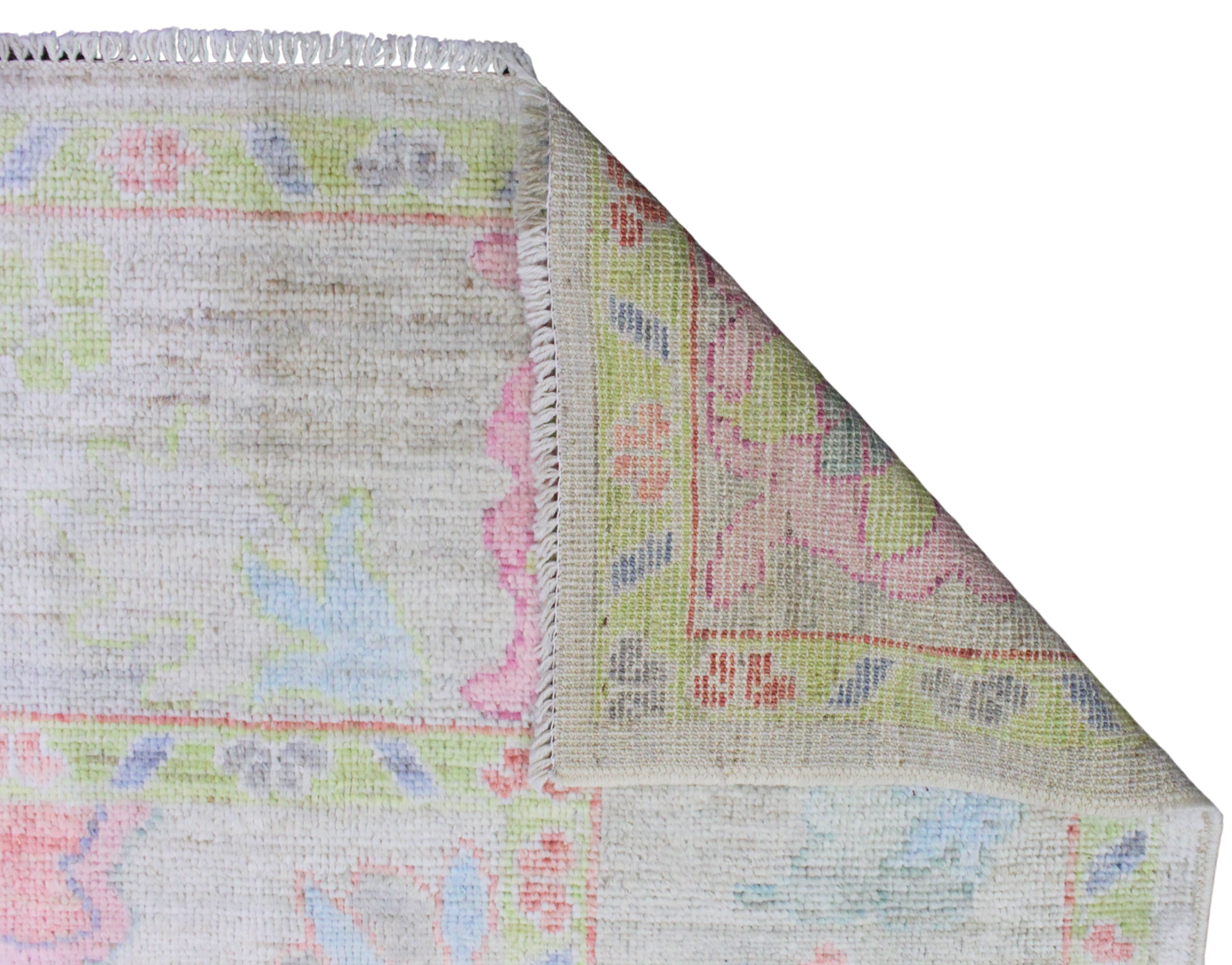 Garden Pastels - Oushak Afghan Rug (8 × 10 ft) - 1010