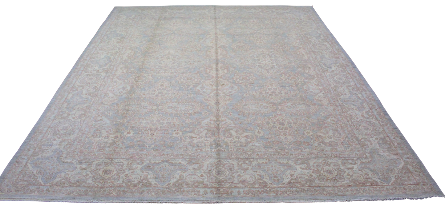 Whispered Symmetry - Oushak Rug from Afghanistan (8 × 9.11 ft) - 40