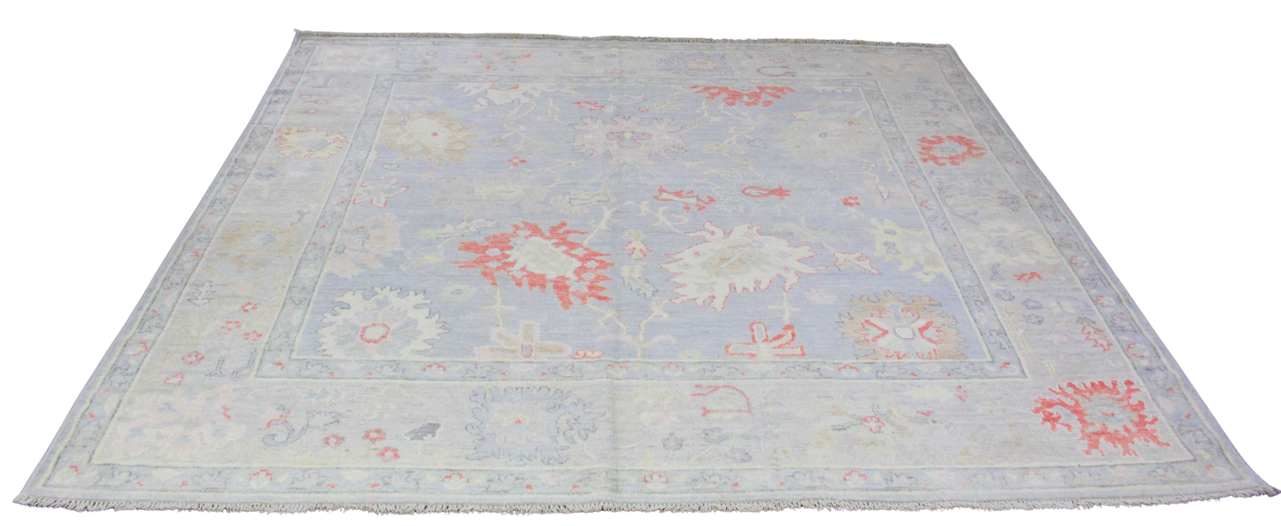 Sunset Garden - Oushak Rug from Afghanistan (7.9 × 8.1 ft) - 1000