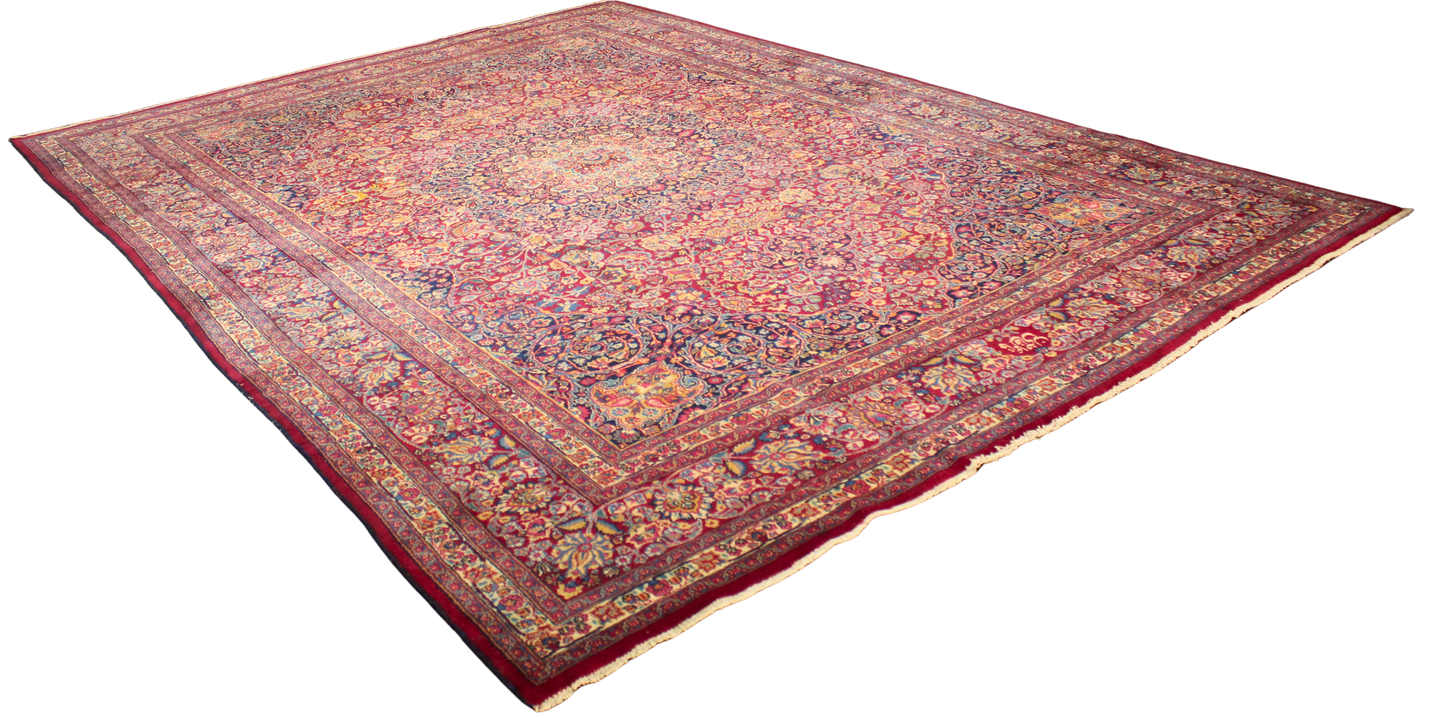 Regal Flourish - Mashad Rug from Persia (11.9 × 16.2 ft) - 1755