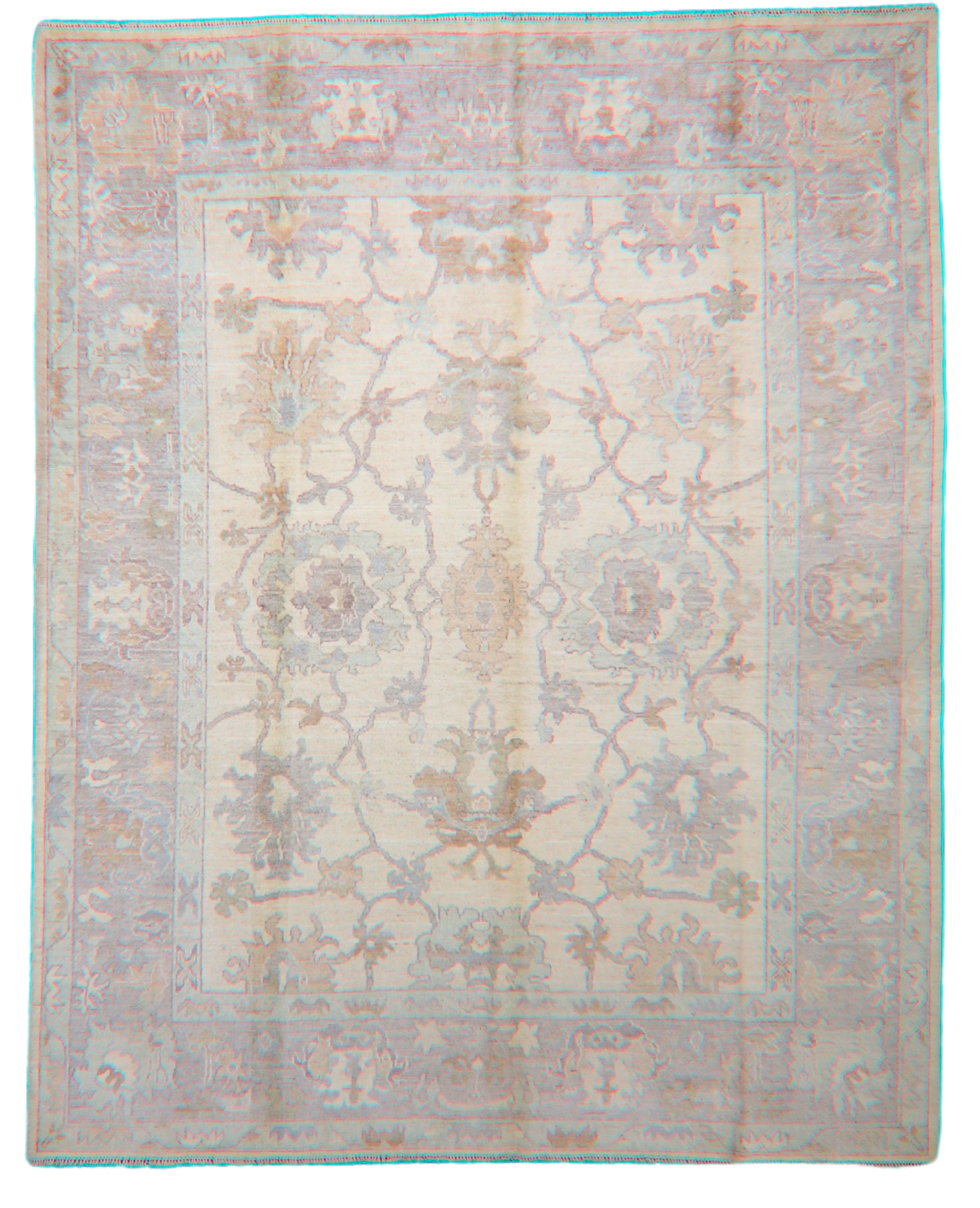 Quiet Nobility - Hand-Knotted Oushak Rug from Afghanistan (7.11 × 9.11 ft) - 15