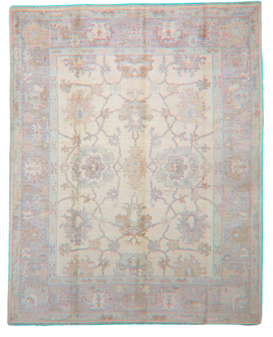 Quiet Nobility - Hand-Knotted Oushak Rug from Afghanistan (7.11 × 9.11 ft) - 15