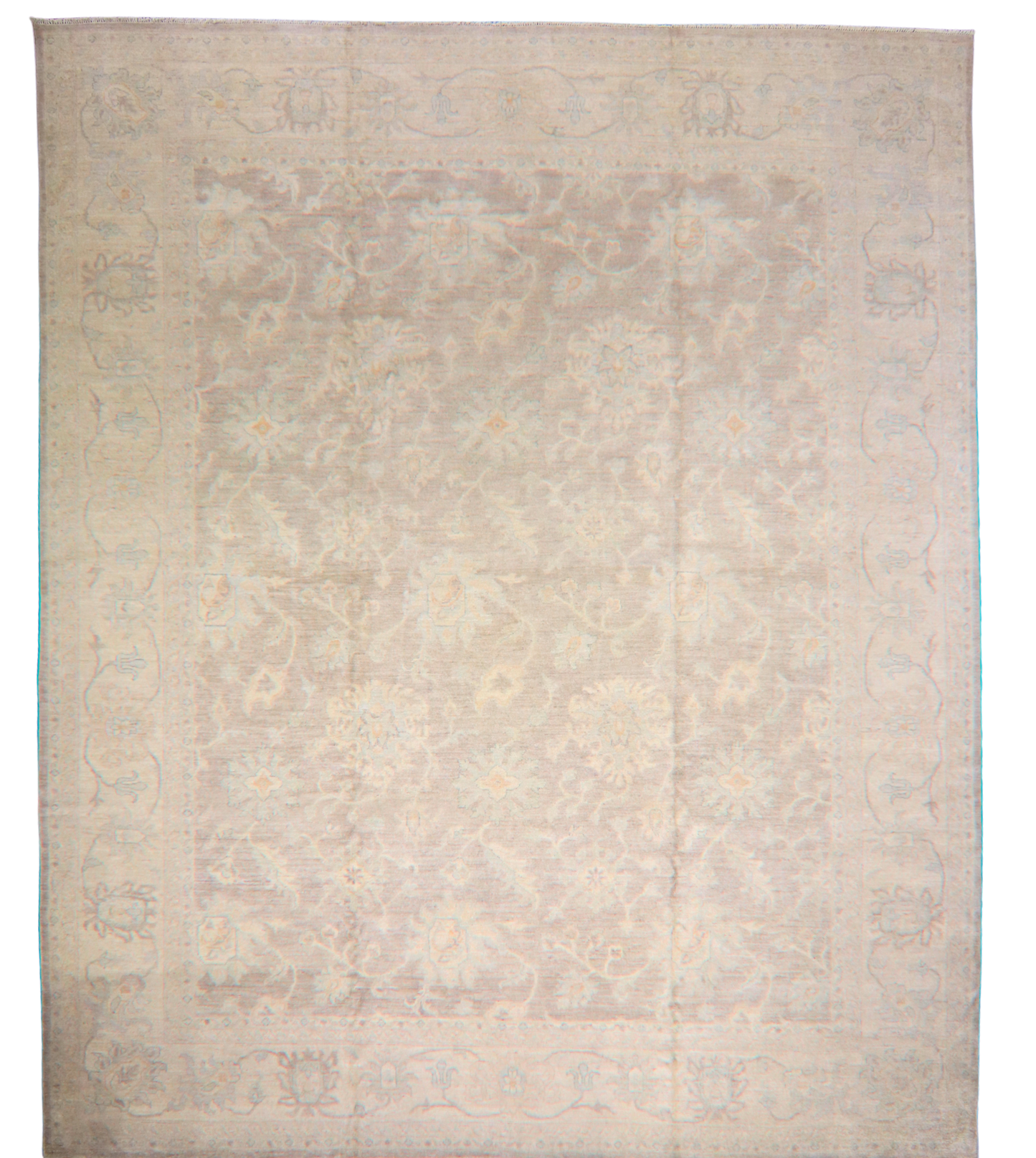 Whispers of Elegance - Soft Neutrals in a Refined Oushak (11′10″ × 14′4″) - 2810