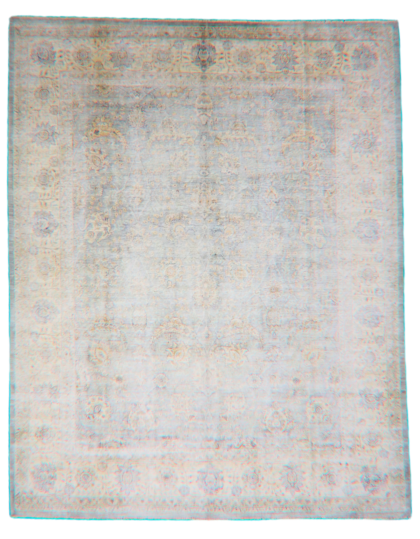 Ghosted Grandeur - Hand-Knotted Tabriz Rug from Afghanistan (7.9 × 9.8 ft) - 30