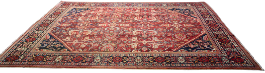 Floral Majesty — Antique Mahal Rug from Persia (10.2 × 13.4 ft) - 1701
