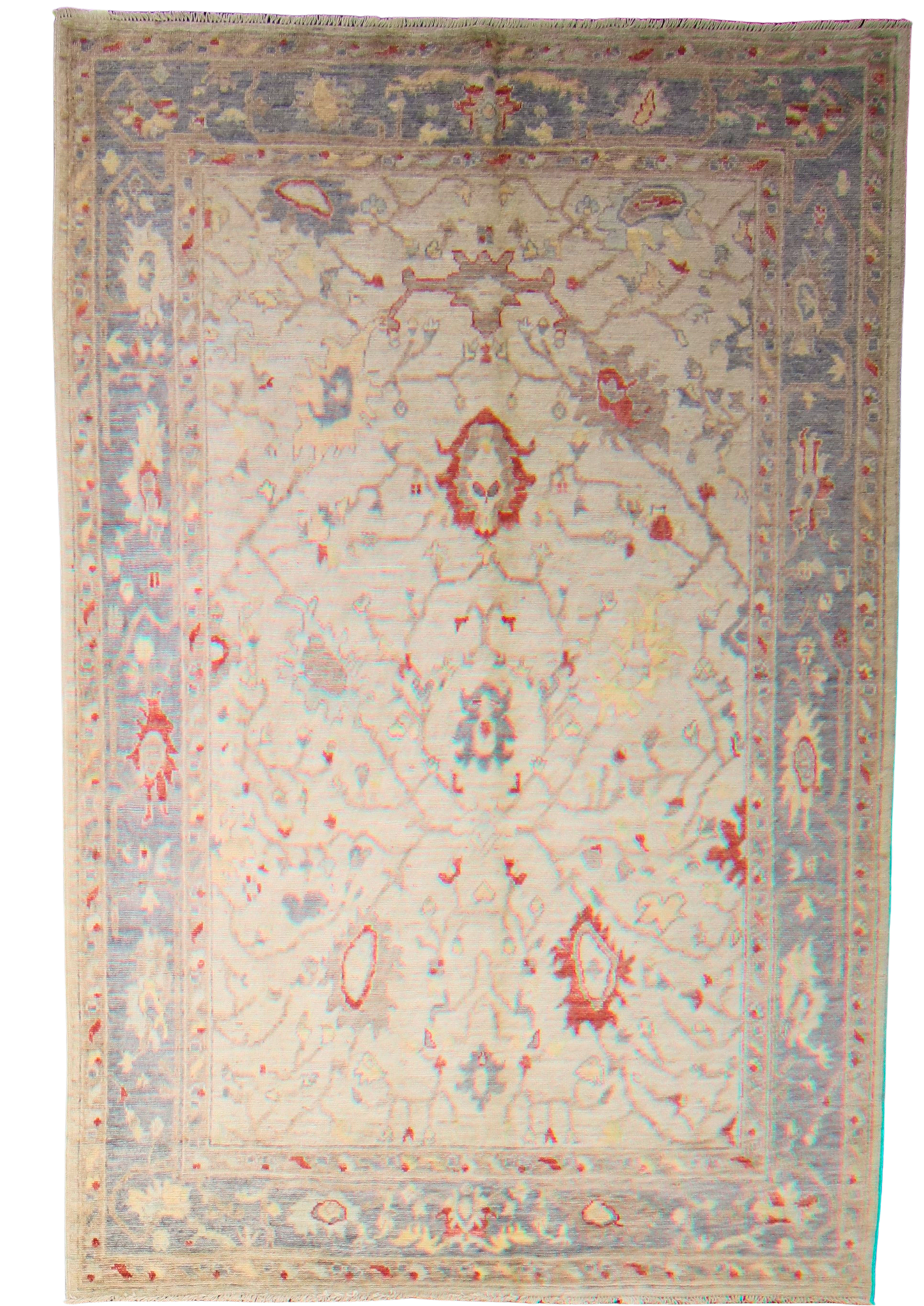 Celestial Harmony - Hand-Knotted Oushak Rug from Afghanistan (6.5 × 9.5 ft) - 38