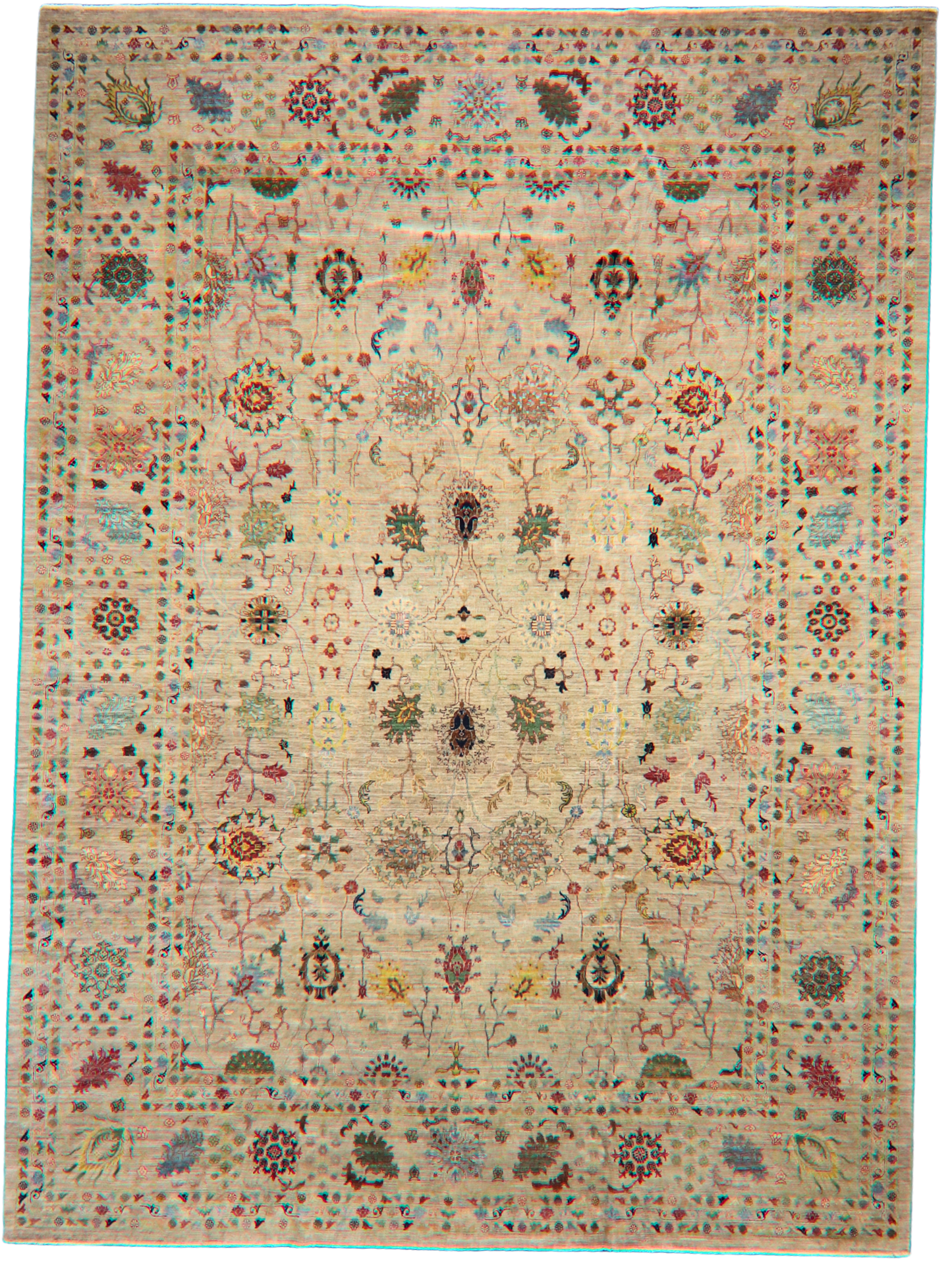 Wilderness in Bloom - Tabriz Rug from Afghanistan (10.1 × 13.11 ft) - 2748