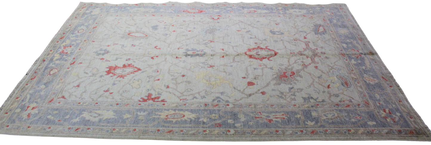 Celestial Harmony - Hand-Knotted Oushak Rug from Afghanistan (6.5 × 9.5 ft) - 38