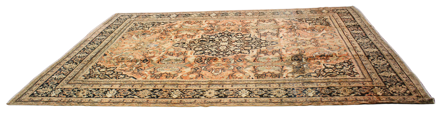 Elegant Restraint - Antique Mahal Rug from Persia (10.3 × 13.7 ft) - 1679