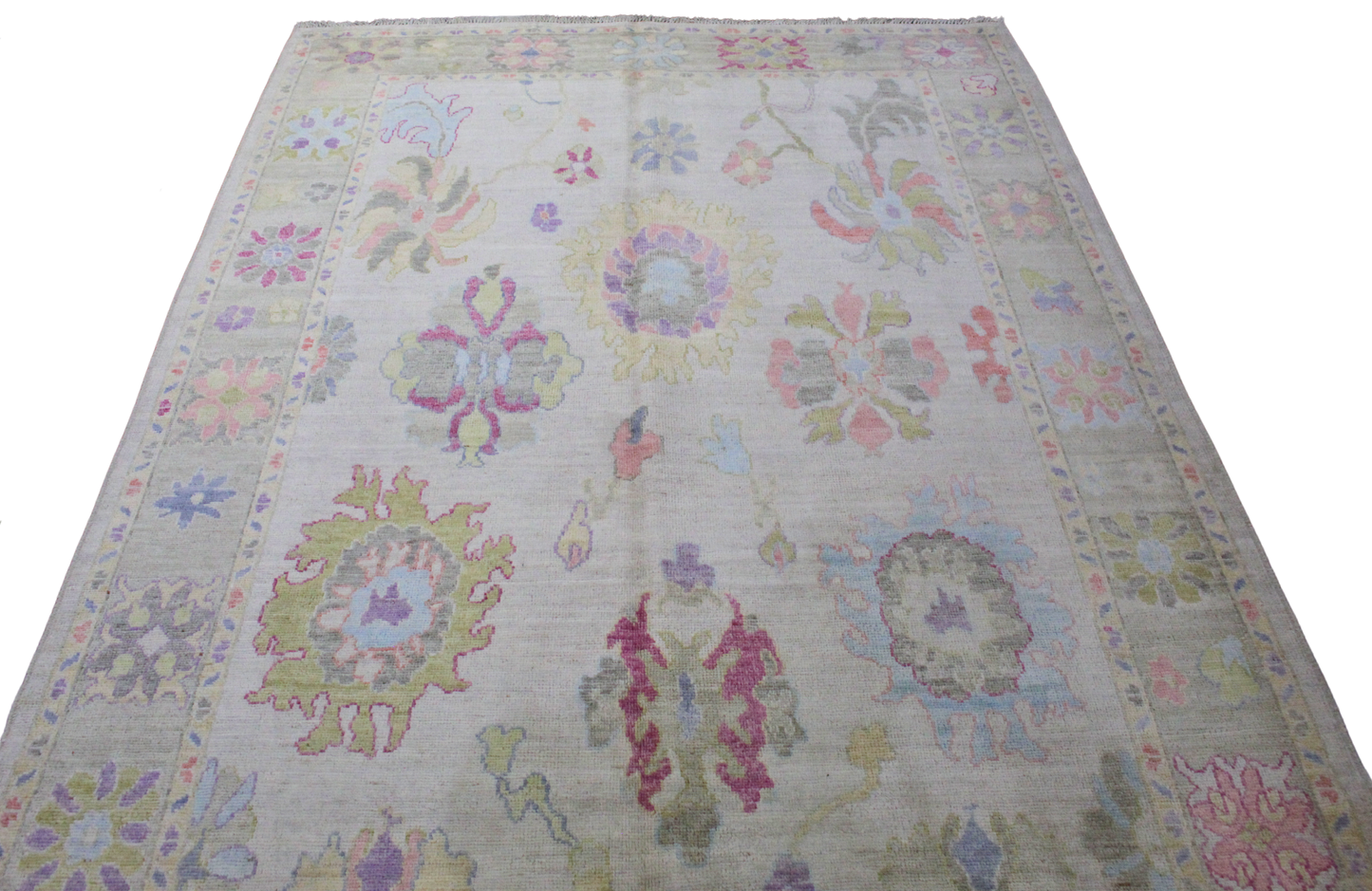 Sun-Washed Joy - Afghan Oushak Rug (5.11 × 8.9 ft) - 6
