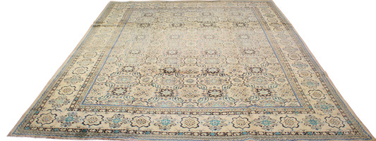 Ethereal and Elegant - Antique Mahal Rug from Persia (9.11 × 12.8 ft) - 1656