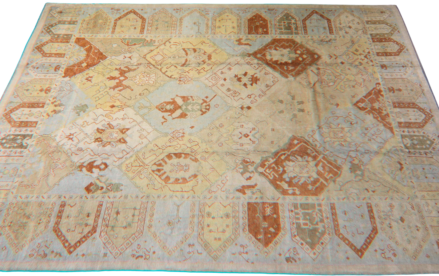 Nomadic Citadel - Oushak Rug (10.8×14.3 ft) - 2320