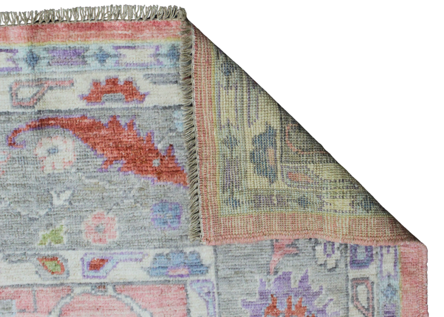 Blossom in Bloom - Hand-Knotted Oushak Rug from Afghanistan (7.9 × 9.4 ft) - 13