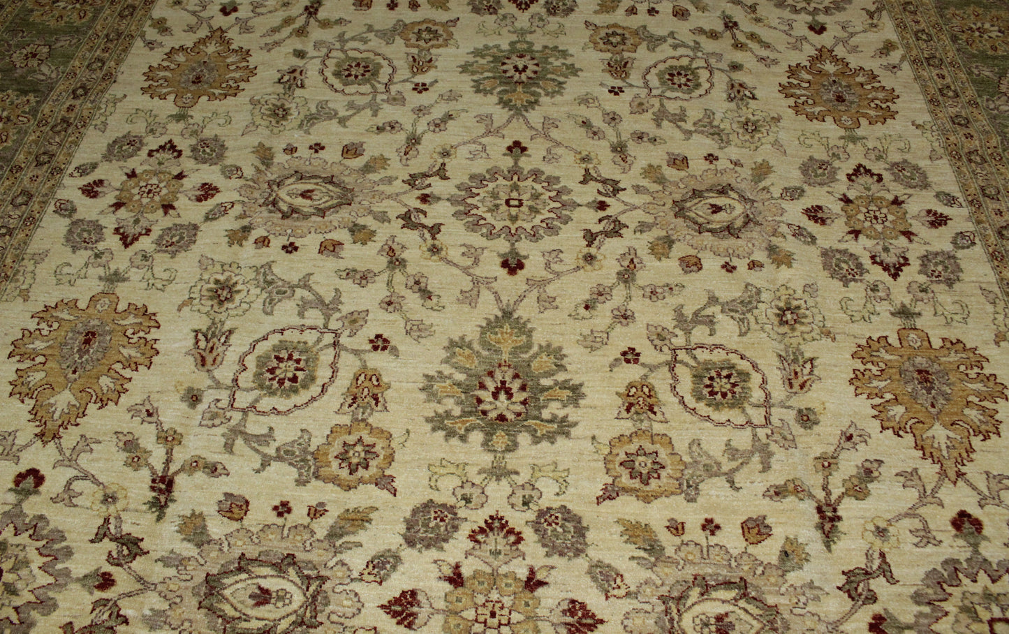 Golden Garden - Oushak Afghan Rugs (10.10 × 13.11 ft) - 2775