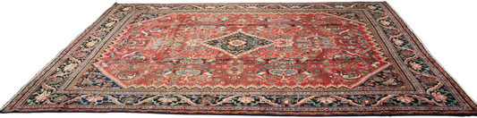 Blossoms in Bloom - Antique Mahal Rug from Persia (10.6 × 14.8 ft) - 2121