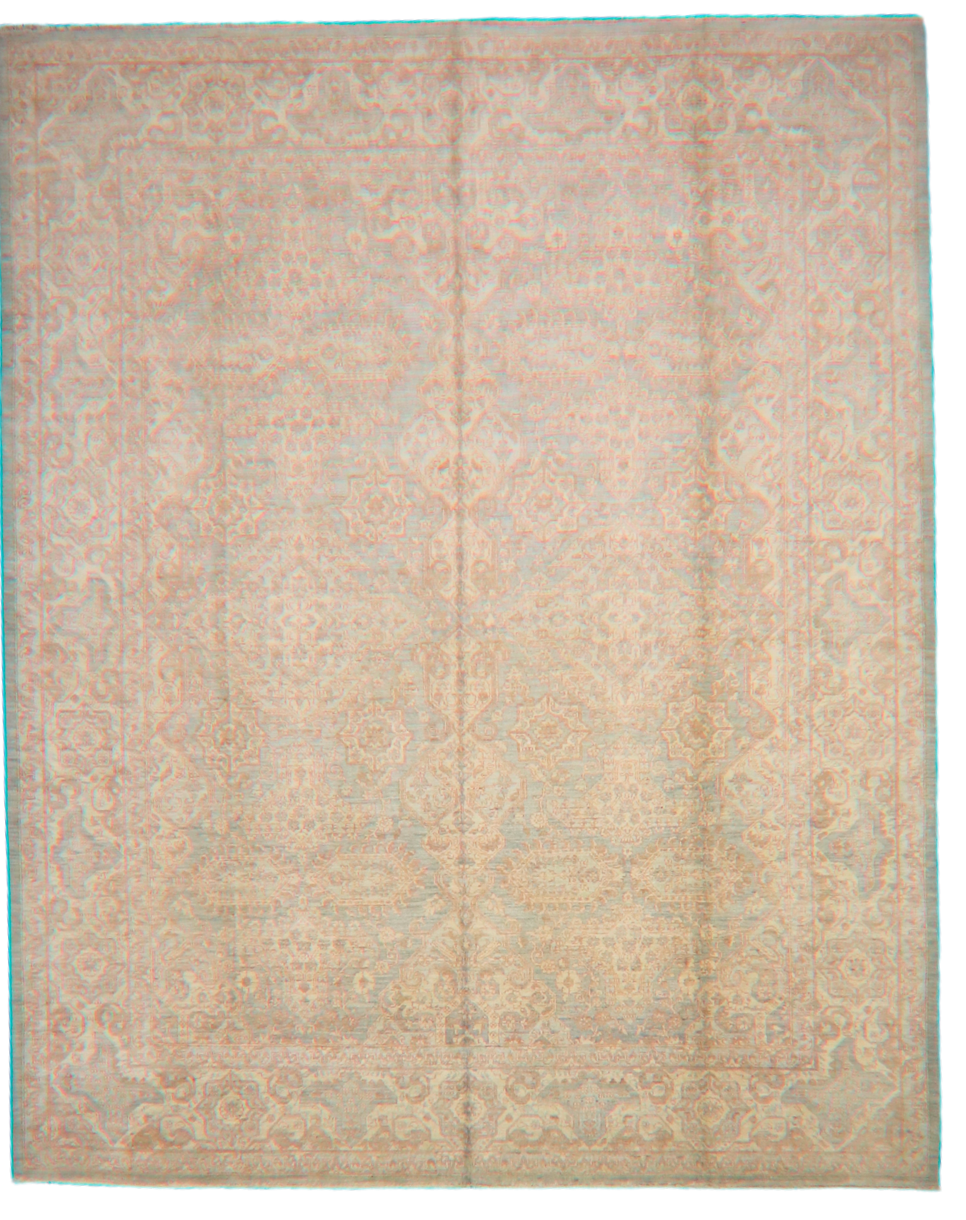 Whispered Symmetry - Oushak Rug from Afghanistan (8 × 9.11 ft) - 40