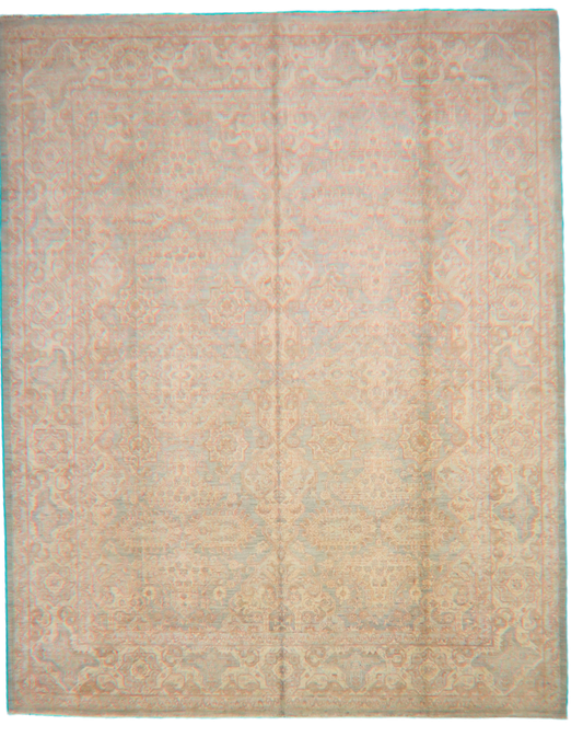 Whispered Symmetry - Oushak Rug from Afghanistan (8 × 9.11 ft) - 40