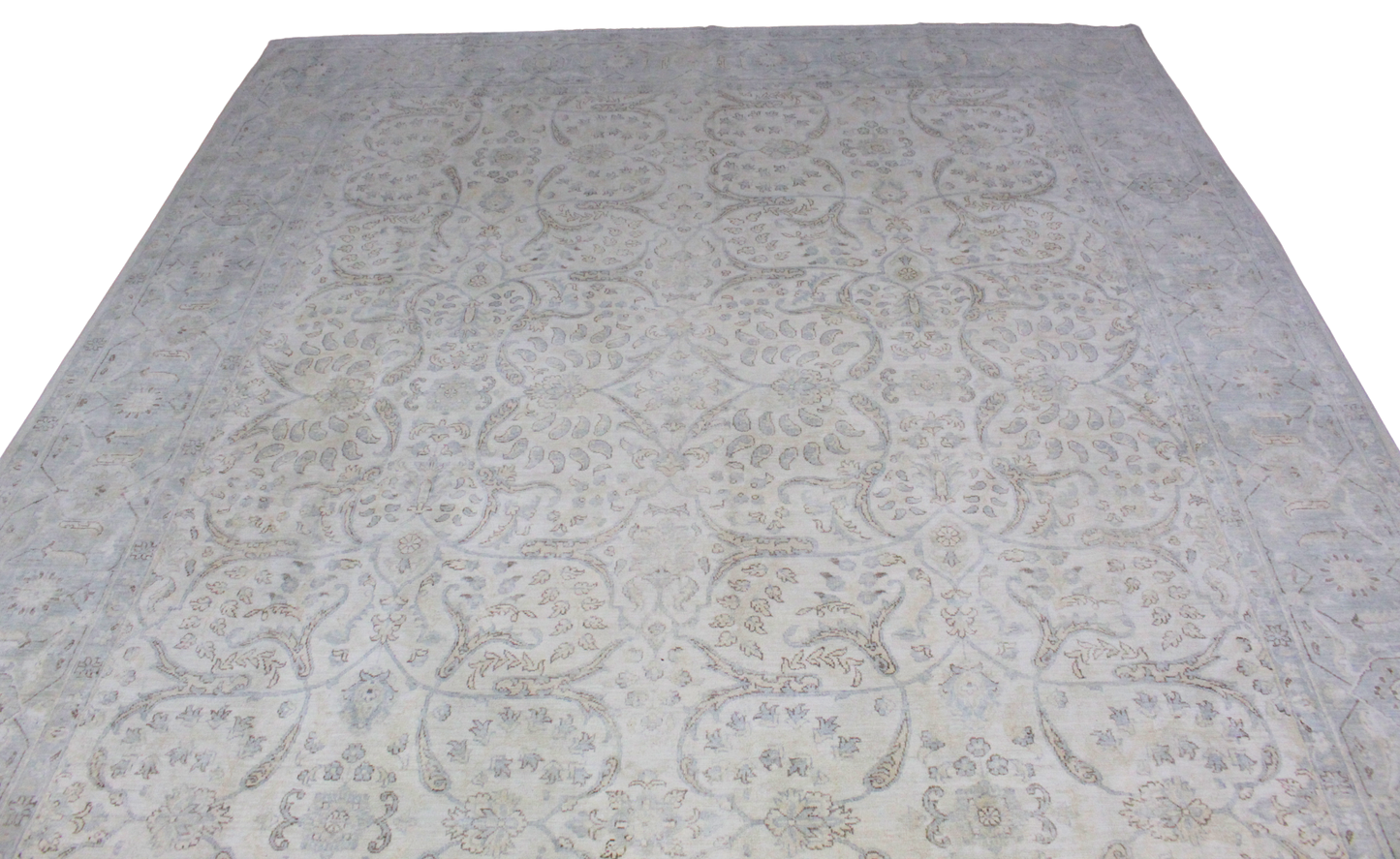 Ivory Lacework - Hand-Knotted Ariana Rug from Afghanistan (7.9 × 9.5 ft) - 18