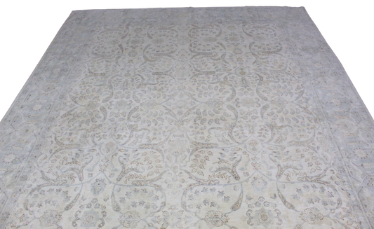 Ivory Lacework - Hand-Knotted Ariana Rug from Afghanistan (7.9 × 9.5 ft) - 18