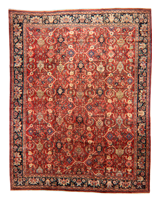 Timeless Elegance - Antique Mahal Rug from Persia (10.8 × 13.9 ft) - 1710