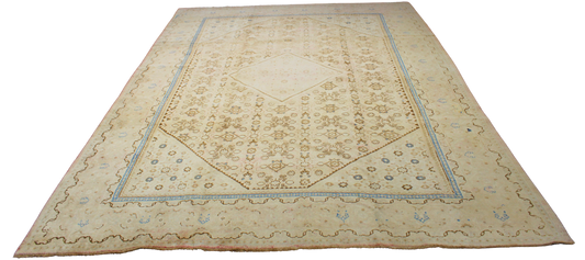 Moonlit Grace - Antique Mahal Rug from Persia (9.3 × 13.2 ft) - 1620