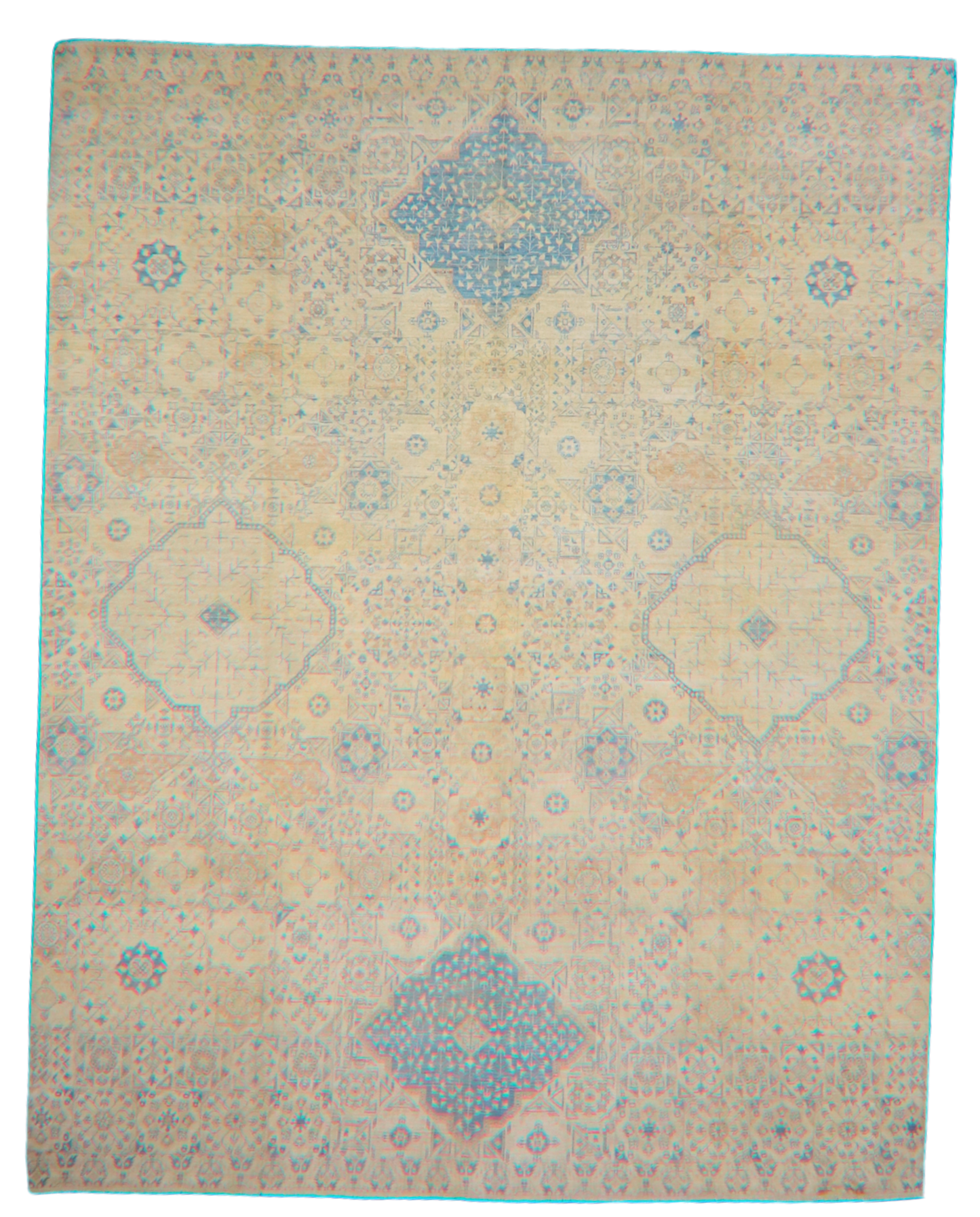 Ornate Precision - Oushak Afghan Rug (8.1 × 10.4 ft) - 77