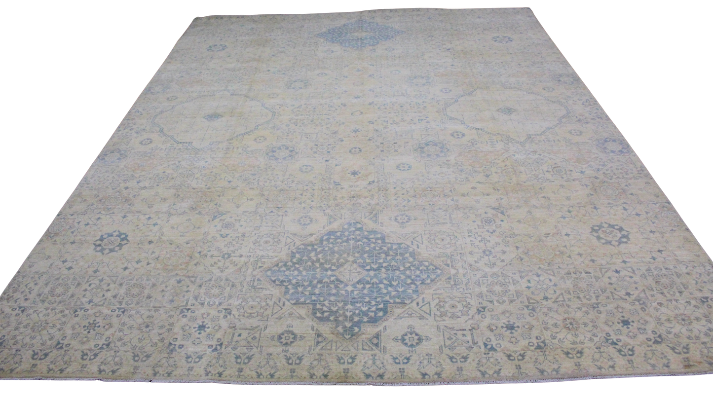 Ornate Precision - Oushak Afghan Rug (8.1 × 10.4 ft) - 77