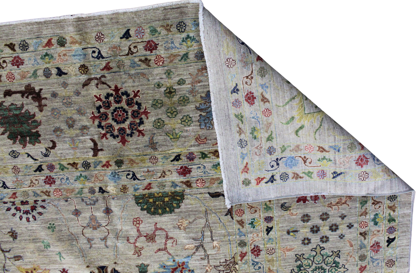 Wilderness in Bloom - Tabriz Rug from Afghanistan (10.1 × 13.11 ft) - 2748