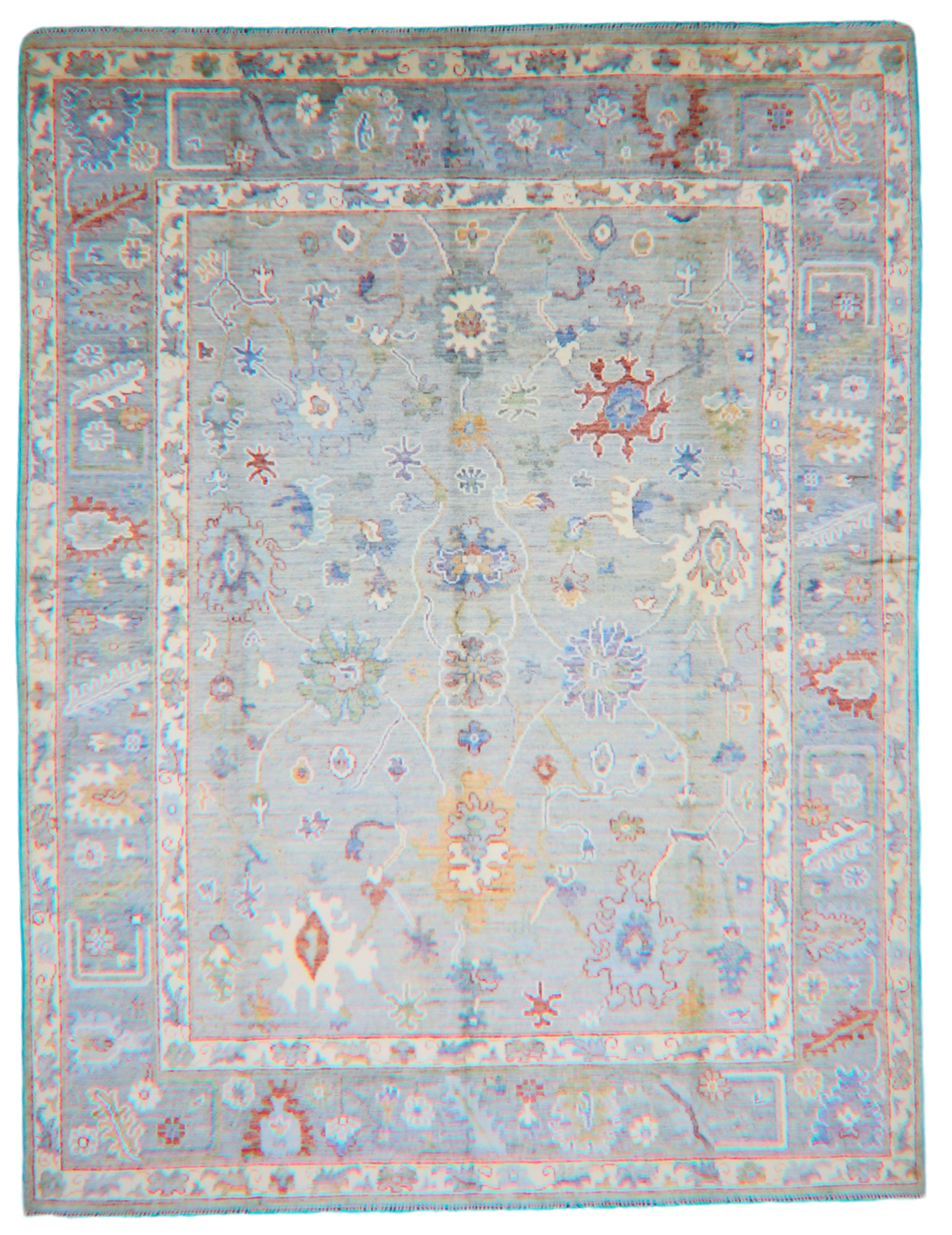 Whispers of the Sky - Afghan Oushak Rug (8 × 10.5 ft) - 60