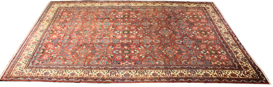 Garden of Harmony - Antique Mahal Rug from Persia (10.7 × 13.8 ft) - 1746
