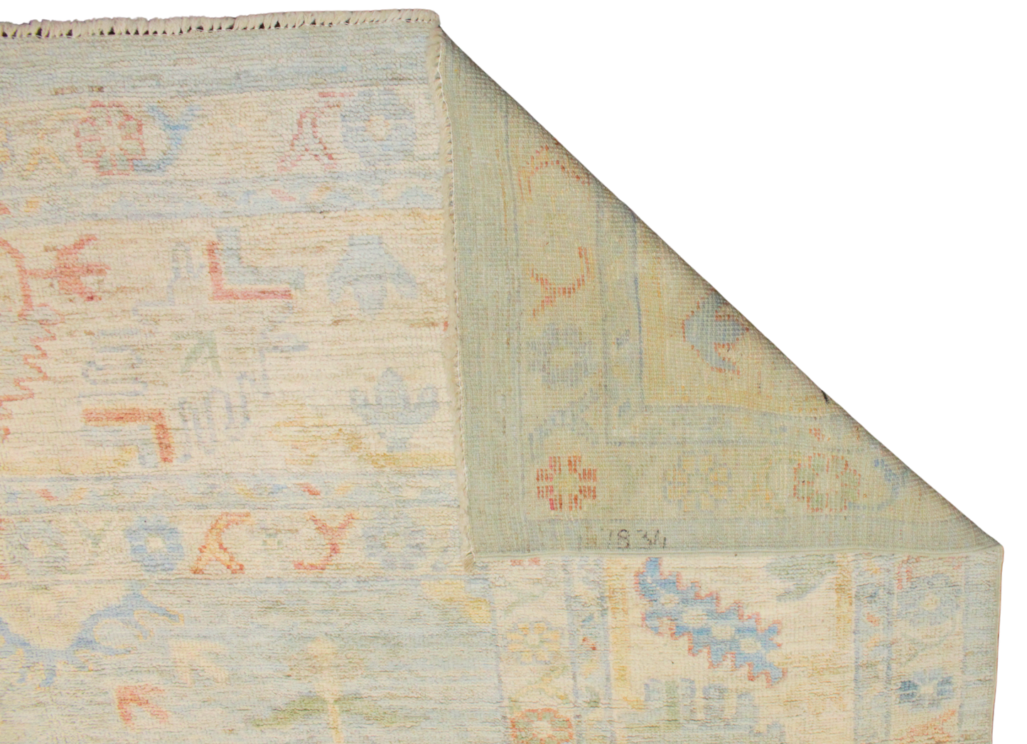 Whispers of the Sky - 12′ × 15′6″ Afghan Oushak Rug - 2806