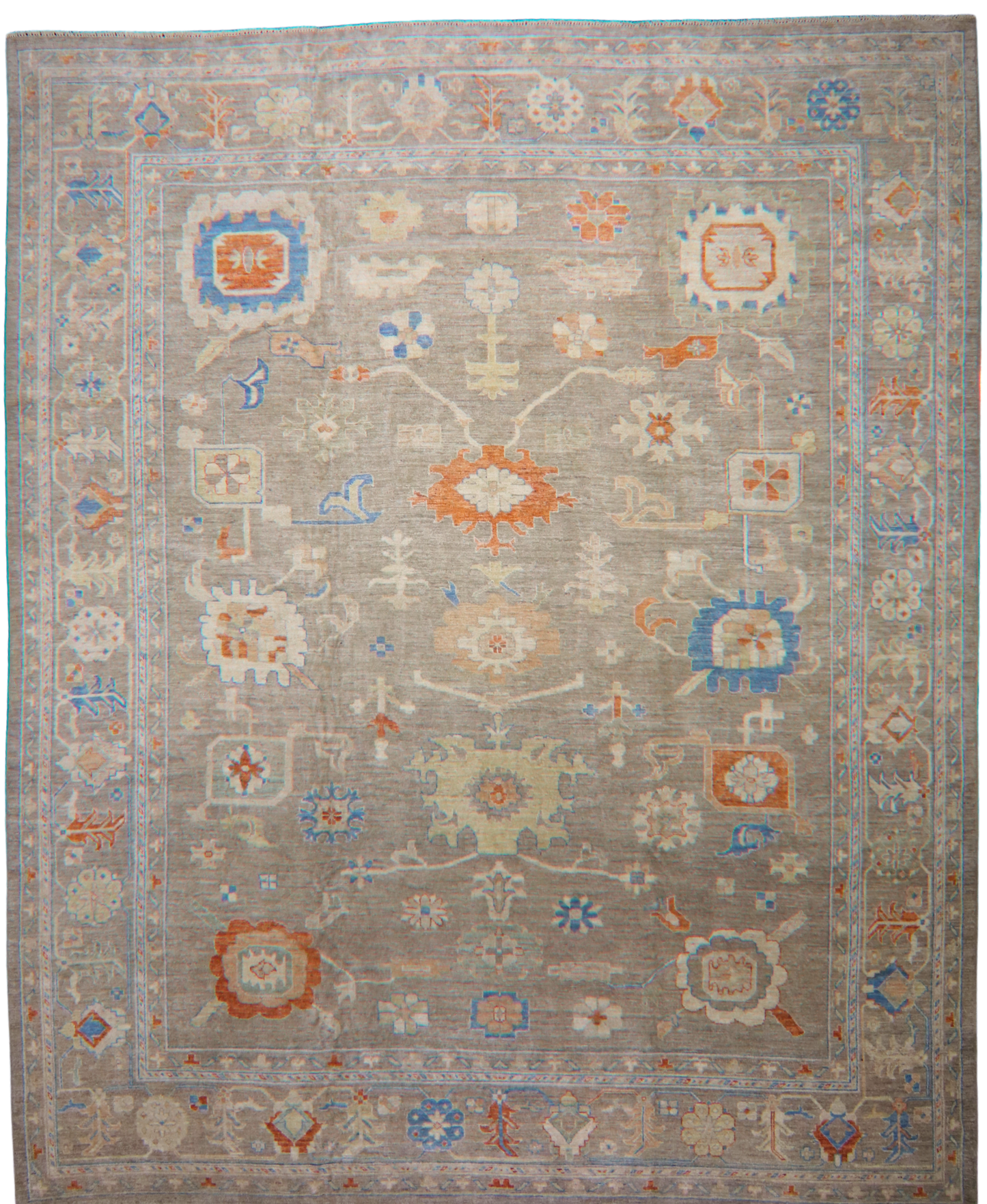 Hand-knotted tribal wool rug