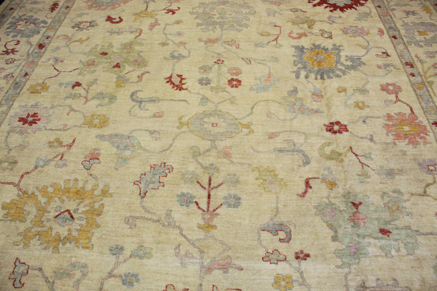 Handmade Oushak rug for living room