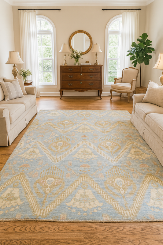 Horizon Weave - Ikat Rug from Pakistan (8′11″ × 6′) - 2492